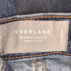 Everlane Relaxed Straight Fit jeans organic cotton size 23 regular distressed